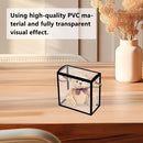 20PCS PVC Fully Transparent Handheld Gift Bags Clear Birthday Christmas Presents - Black
