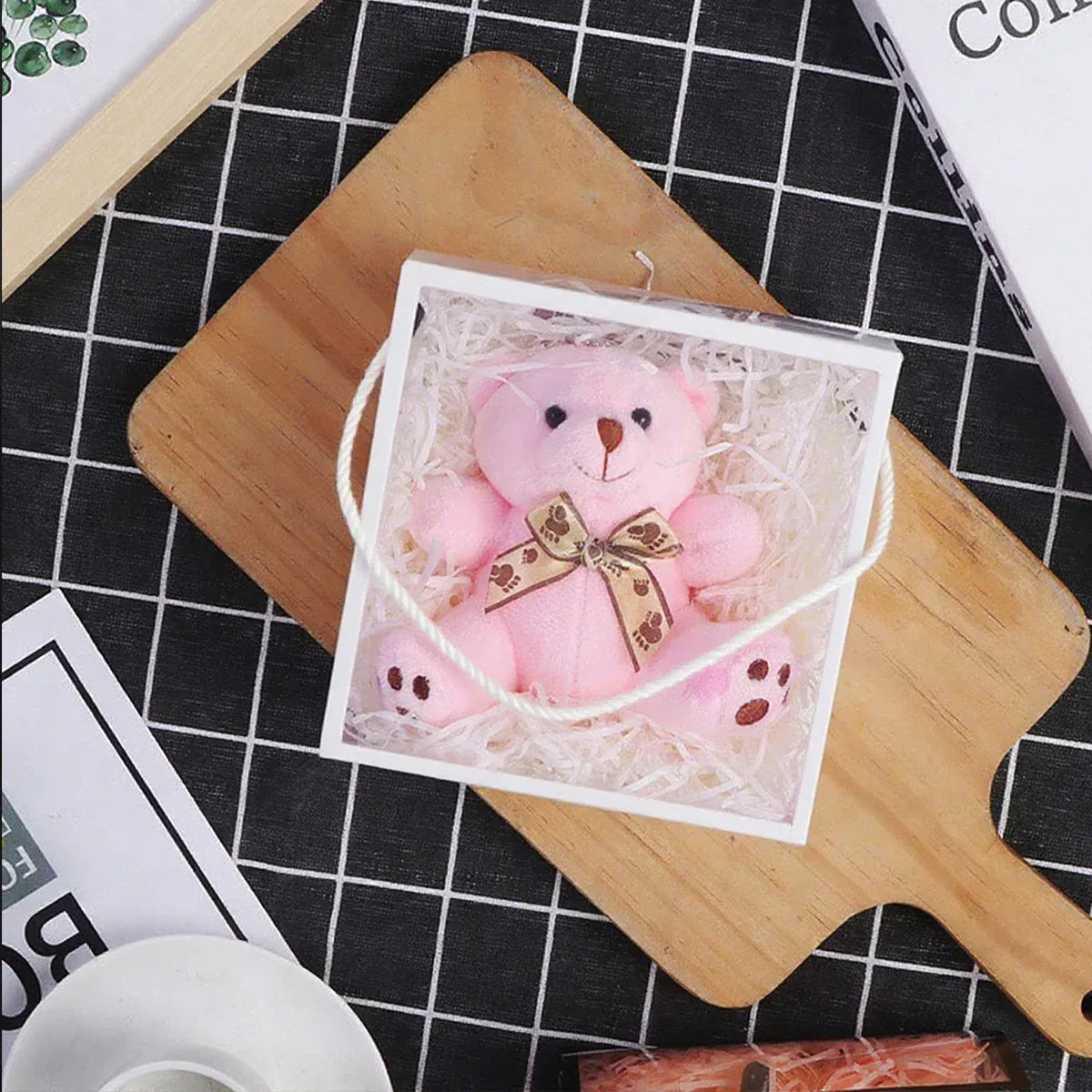 20PCS PVC Fully Transparent Handheld Gift Bags Clear Birthday Christmas Presents - Black
