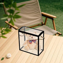 20PCS PVC Fully Transparent Handheld Gift Bags Clear Birthday Christmas Presents - Black