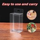 50pcs Transparent Gift Boxes with Hooks Clear Packaging Storage Containers - 10x3.2x17.5cm