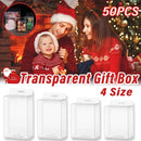 50pcs Transparent Gift Boxes with Hooks Clear Packaging Storage Containers - 9x5x12cm