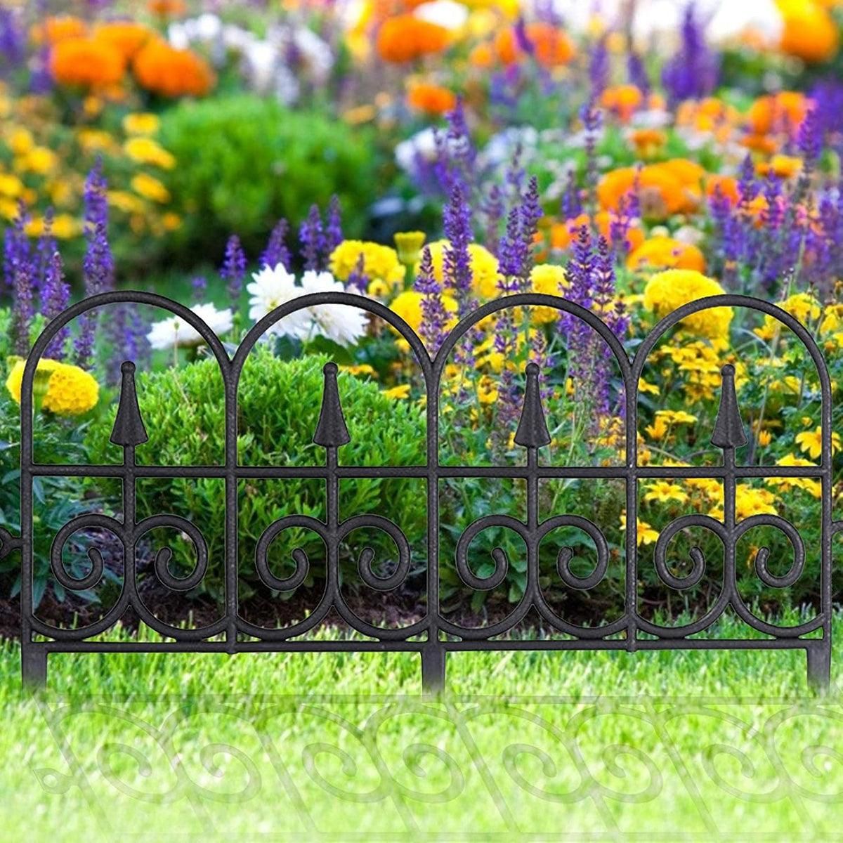 12pcs Outdoor Plastic Garden Fence Decorative Hedge Fence for Patio Landscaping