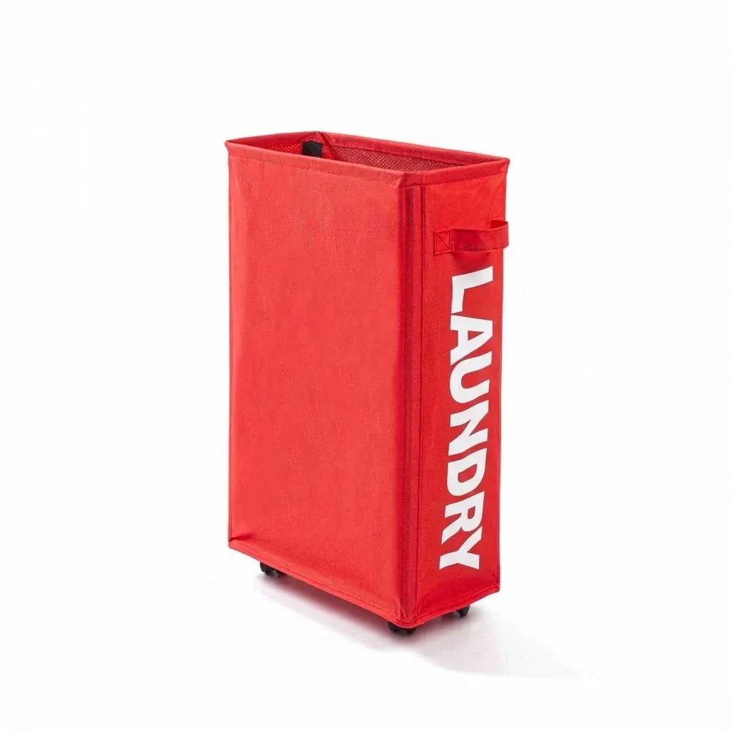 Large Foldable Laundry Washing Clothes Storage Bag Hamper Basket Bin Organiser - Red