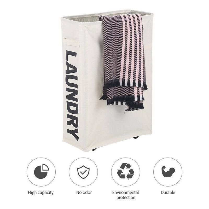 Large Foldable Laundry Washing Clothes Storage Bag Hamper Basket Bin Organiser - Red