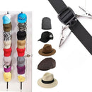Over Door Hat Rack Baseball Cap Holder Storage Strap with Clips Closet Organizer - 10 Clips