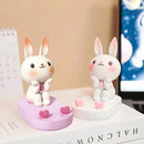 Cartoon Rabbit Phone Holder Desktop Stand Cute Mobile Phone Stand for Office - Pink