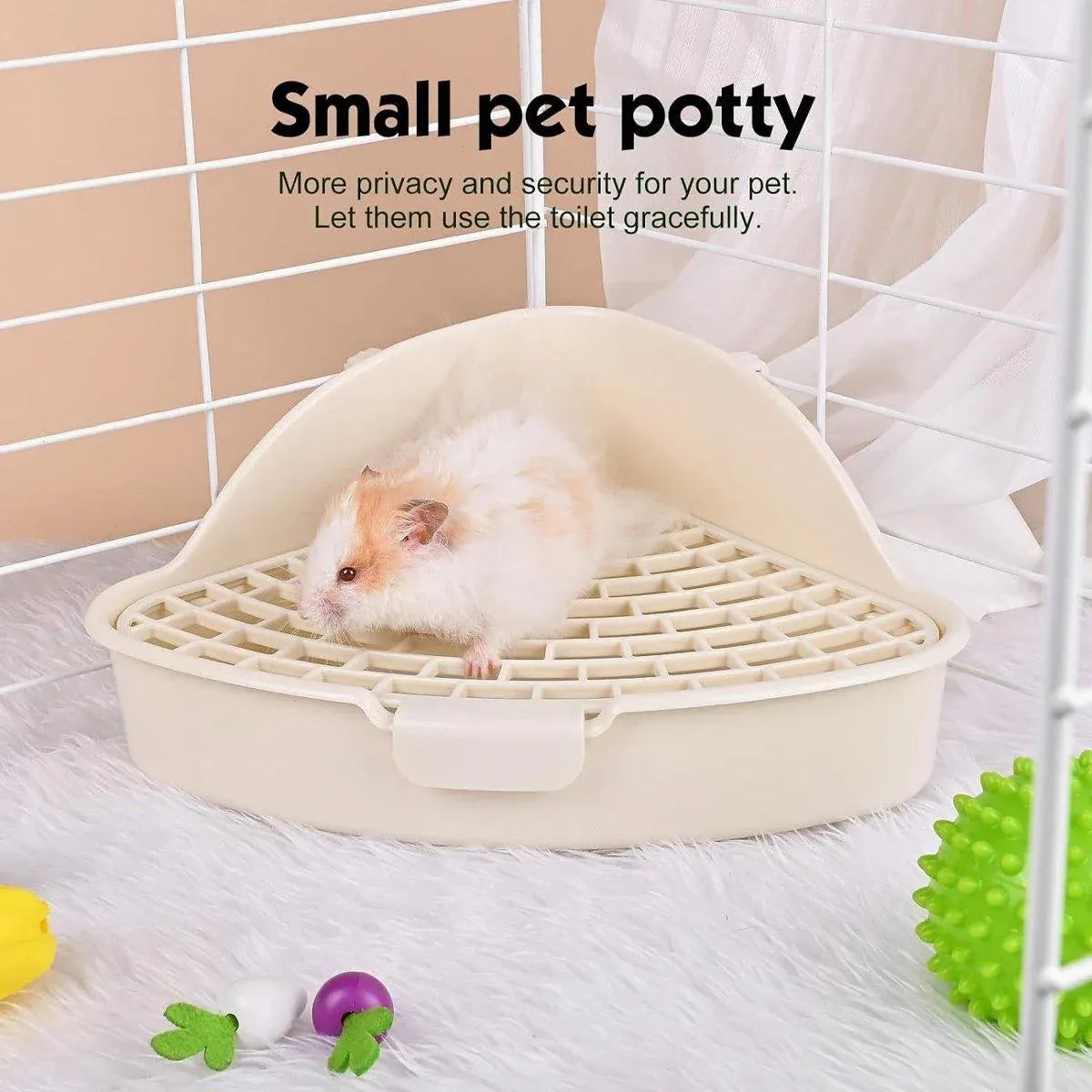 Rabbit Litter Box And Small Animals Pet Toilet Pee Pad Supplies Potty Rabbit - Yellow
