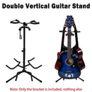 2/3Head Guitar Stand with Height Adjustment Foldable Holder Guitar Stand Bass - Dual-vertical type