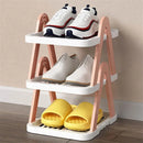 2/3 Tier Removable Shoe Rack Folding Storage Shelf Simple Space Saving Organizer - 2Tier-Blue