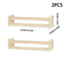 2PCS Solid Wood Wall Mounted Shelf Sturdy Durable Easy Installation Home Decor