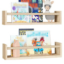 2PCS Solid Wood Wall Mounted Shelf Sturdy Durable Easy Installation Home Decor