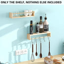 2PCS Solid Wood Wall Mounted Shelf Sturdy Durable Easy Installation Home Decor
