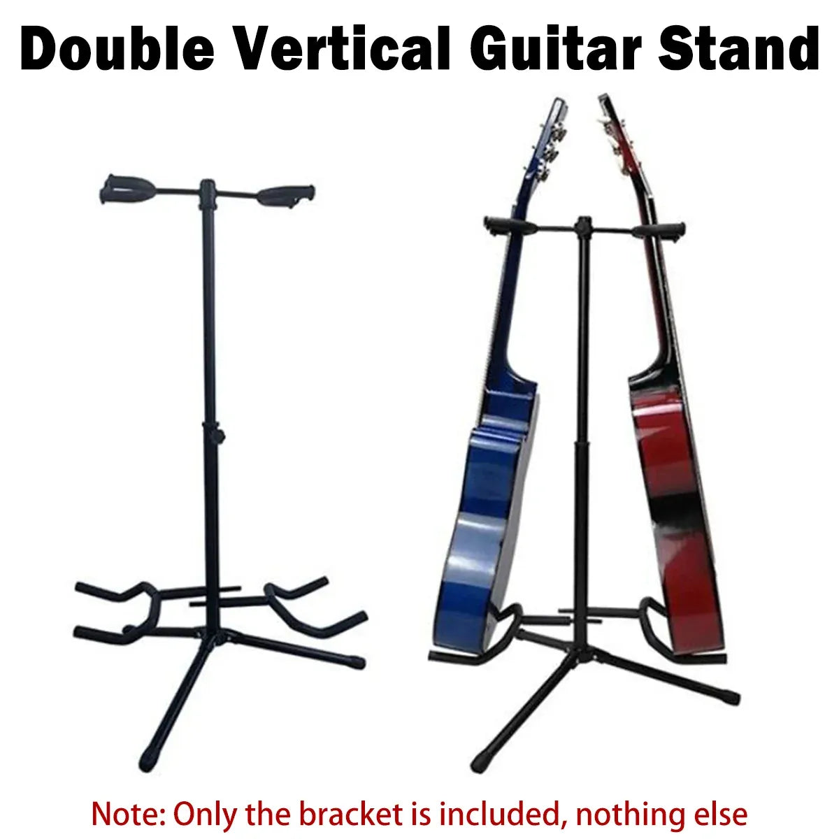 2/3Head Guitar Stand with Height Adjustment Foldable Holder Guitar Stand Bass - Three-vertical type
