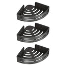 Three-layer Bathroom Triangular Shelf Basic Model Hole-free Storage Towel Rack - Black