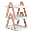 2/3 Tier Removable Shoe Rack Folding Storage Shelf Simple Space Saving Organizer - 3Tier-Pink