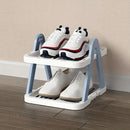 2/3 Tier Removable Shoe Rack Folding Storage Shelf Simple Space Saving Organizer - 3Tier-Pink