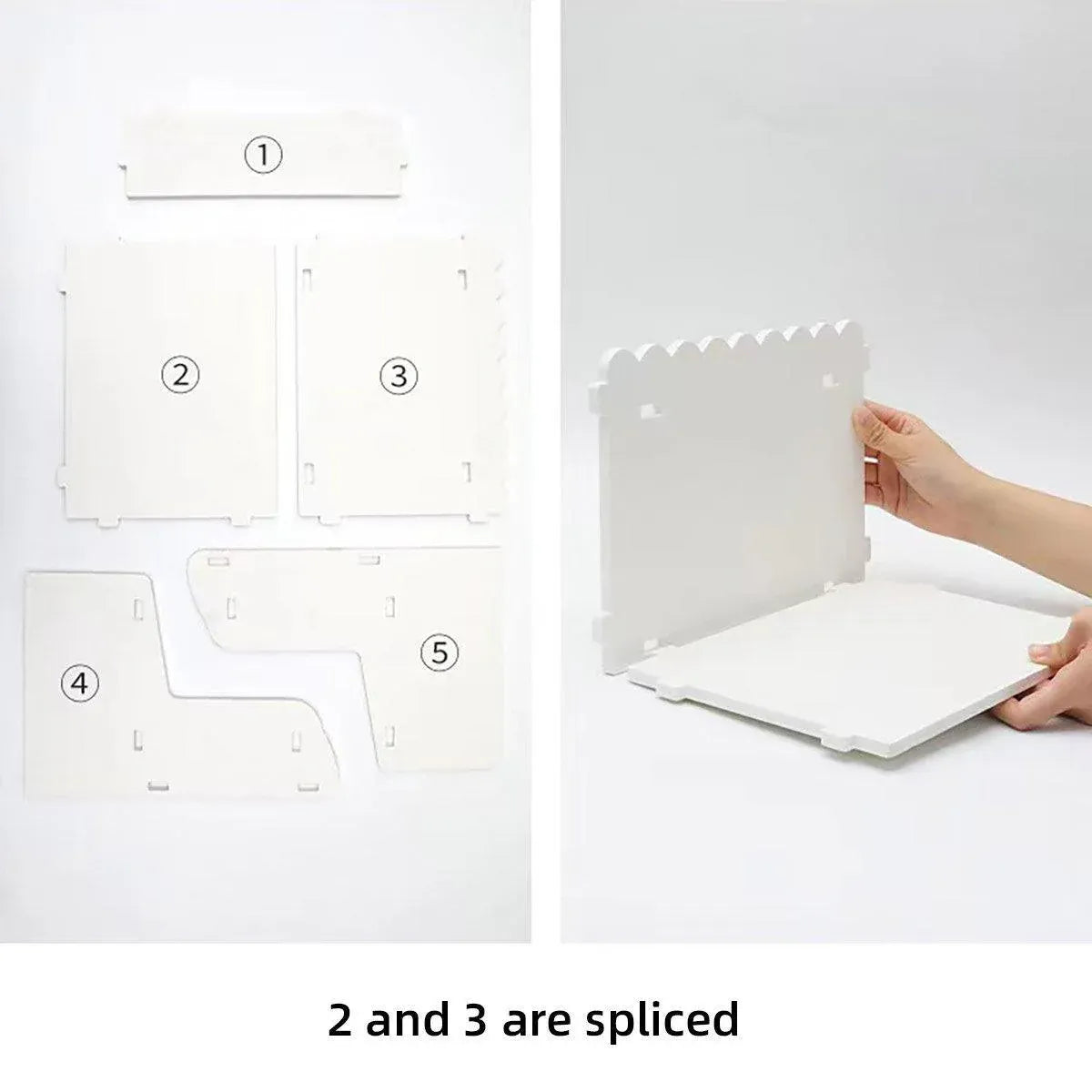 Elevated Double Layer Desktop Storage Rack for Office Dormitory Cosmetics Books - L