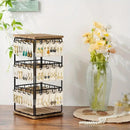 Iron Desktop Earrings Display Organizer Jewellery Stand Holder for Home Storage - Black