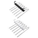 Stainless Steel Multi-Layer Pants Rack Folding Telescopic Anti-Slip Clothes Rack - Black