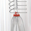 Stainless Steel Multi-Layer Pants Rack Folding Telescopic Anti-Slip Clothes Rack - Black