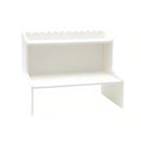 Elevated Double Layer Desktop Storage Rack for Office Dormitory Cosmetics Books - M