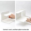 Elevated Double Layer Desktop Storage Rack for Office Dormitory Cosmetics Books - S