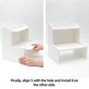 Elevated Double Layer Desktop Storage Rack for Office Dormitory Cosmetics Books - S