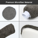 9PCS Car Cleaning Kit Microfiber Towel Wax Sponge Wheel Brush Gloves Set Use - Orange