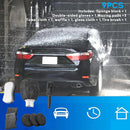 9PCS Car Cleaning Kit Microfiber Towel Wax Sponge Wheel Brush Gloves Set Use - Orange