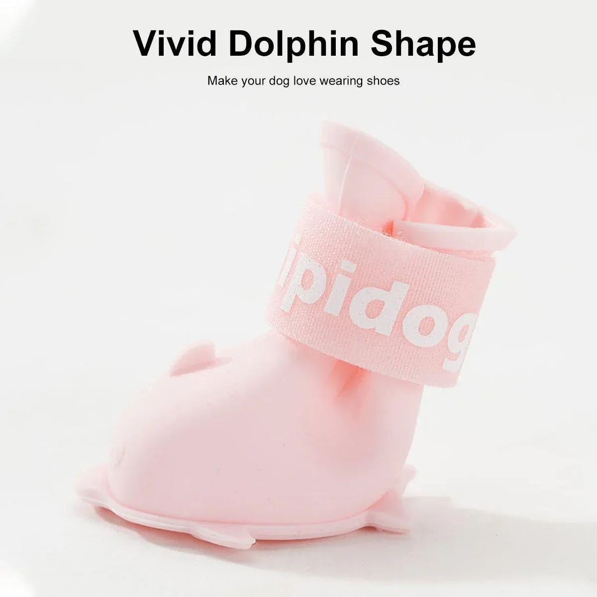 4pcs Cartoon Pet Rain Boots Waterproof Non-Slip Wear-Resistant Shoes for Dogs - Yellow - S