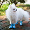 4pcs Cartoon Pet Rain Boots Waterproof Non-Slip Wear-Resistant Shoes for Dogs - Yellow - S