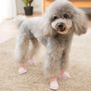4pcs Cartoon Pet Rain Boots Waterproof Non-Slip Wear-Resistant Shoes for Dogs - Yellow - S