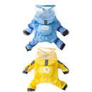Waterproof Dog Raincoat with Feet Full Coverage Pet Rainy Clothes for Small Dogs - Yellow - M