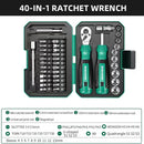 40 in 1 Ratchet Wrench and Screwdriver Kit For Mechanic DIY Car Repair Tool Set