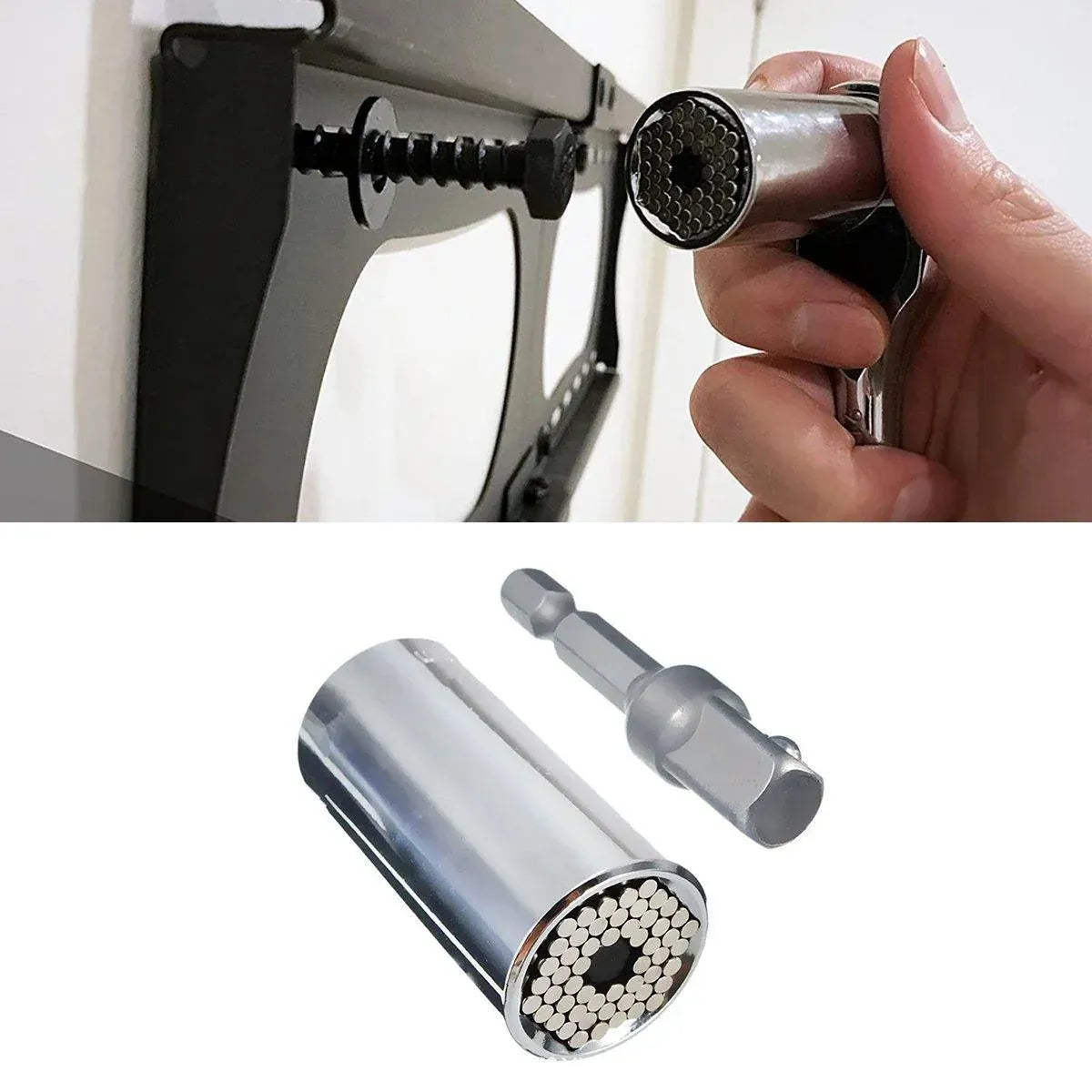 2PACK Universal Socket Grip Multi-Function Ratchet Wrench Power Drill Tool Gift