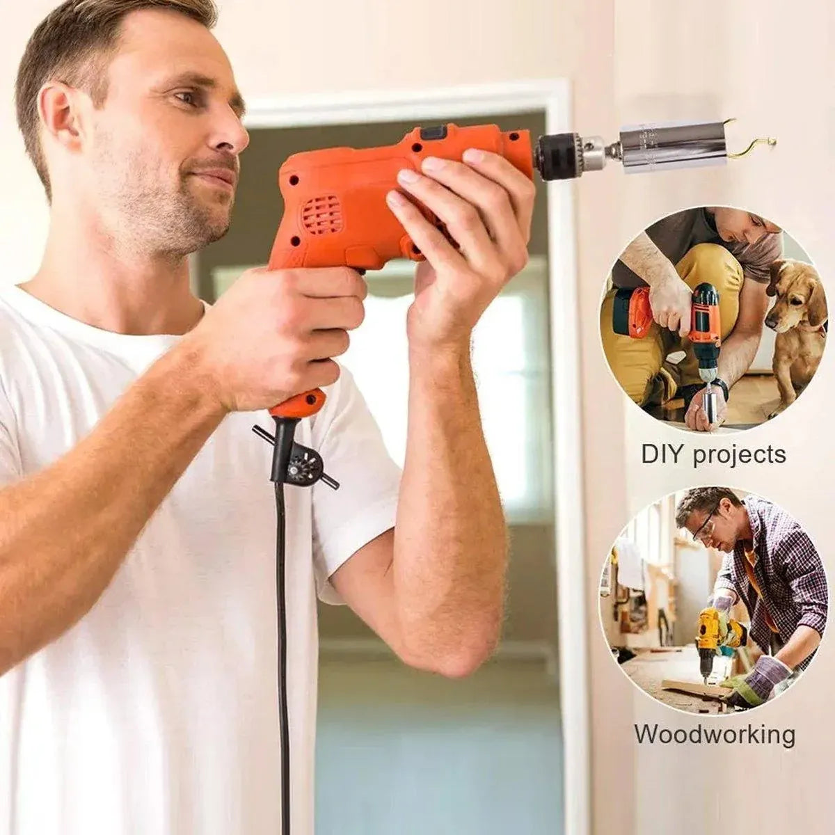 2PACK Universal Socket Grip Multi-Function Ratchet Wrench Power Drill Tool Gift