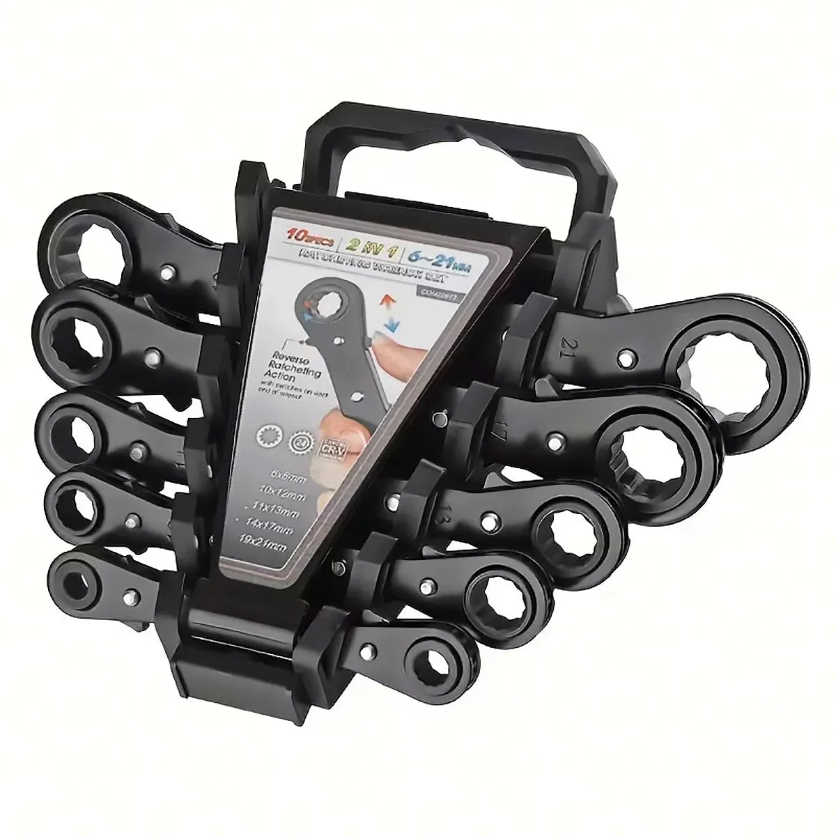 5PCS Double Head Quick Release Ratchet Wrench Set for Garage Kit