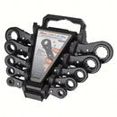 5PCS Double Head Quick Release Ratchet Wrench Set for Garage Kit