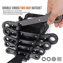 5PCS Double Head Quick Release Ratchet Wrench Set for Garage Kit