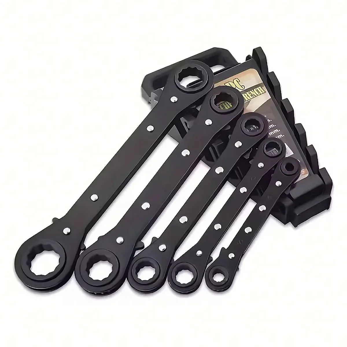 5PCS Double Head Quick Release Ratchet Wrench Set for Garage Kit