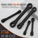 5PCS Double Head Quick Release Ratchet Wrench Set for Garage Kit