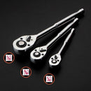 Quick Release Ratchet Handle 1/4 inch 3/8 inch 1/2 inch Drive Reversible Socket Wrench - 16x245x42mm