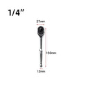 Quick Release Ratchet Handle 1/4 inch 3/8 inch 1/2 inch Drive Reversible Socket Wrench - 16x245x42mm