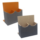 Hotel Remote Control Holder Leather Desk Organiser Caddy for TV AC Storage - Orange