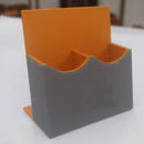 Hotel Remote Control Holder Leather Desk Organiser Caddy for TV AC Storage - Brown