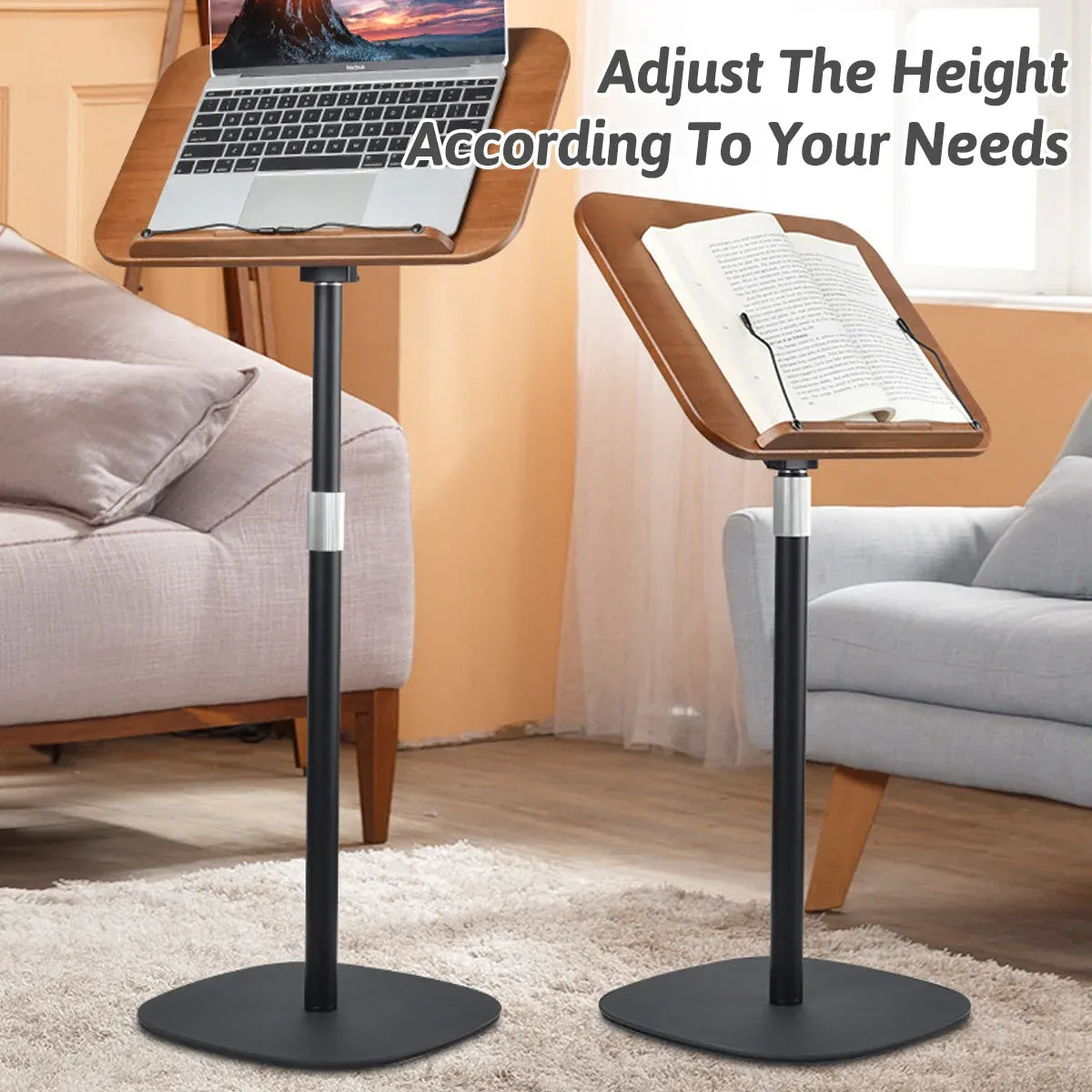 Floor Standing Reading Stand Adjustable Angle Height Sturdy