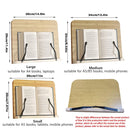 Wooden Adjustable Reading Stand Multifunctional Book Holder Bracket for Desk - Small