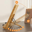 Wooden Adjustable Reading Stand Multifunctional Book Holder Bracket for Desk - Small