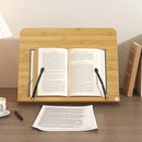 Wooden Adjustable Reading Stand Multifunctional Book Holder Bracket for Desk - Small