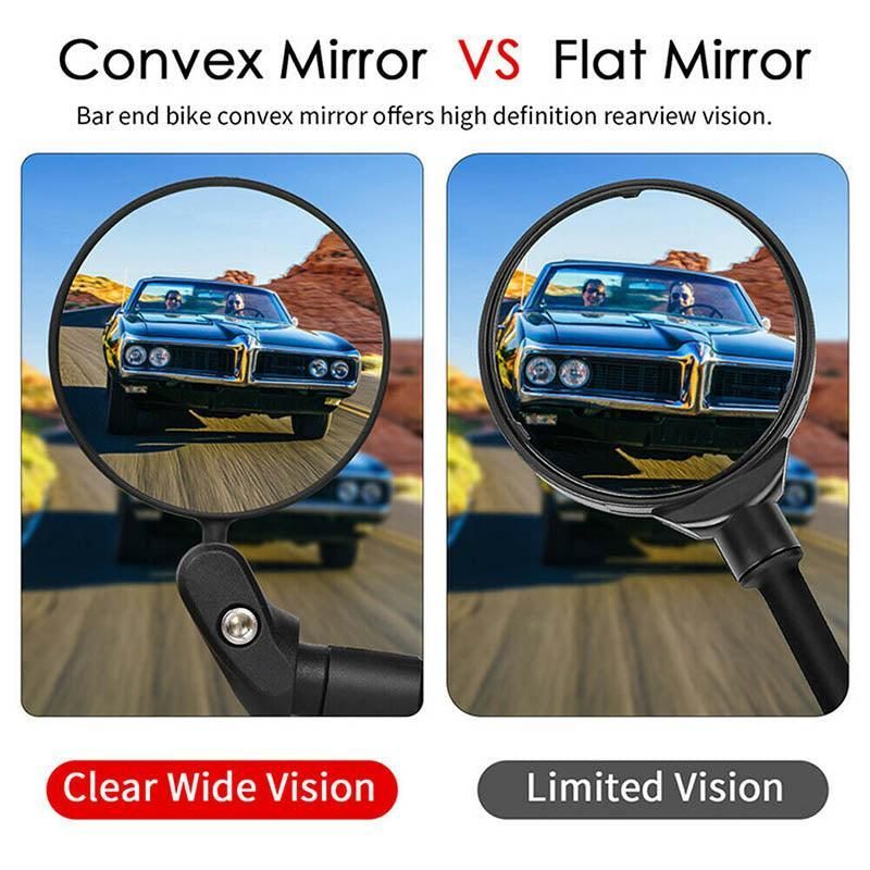 MTB Mountain Bike Rearview Mirror Bicycle Handlebar Convex View Rear Mirror
